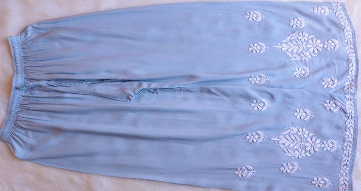Zahrah Powder Blue Rayon Kurta Pant set