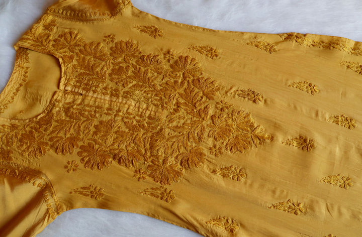 Alanah Mustard Chanderi Kurta