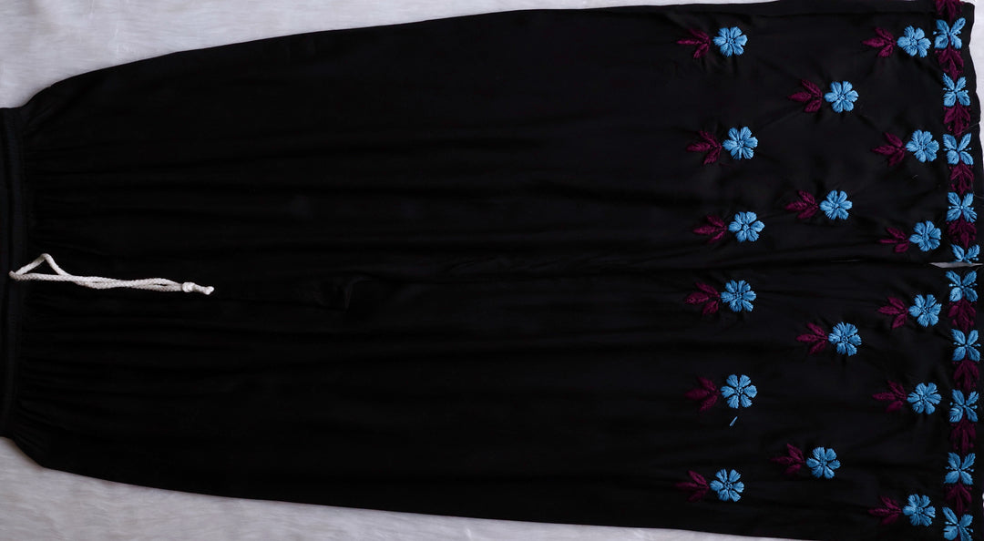 Gulbahaar Black, Blue & Purple Rayon Kurta Set