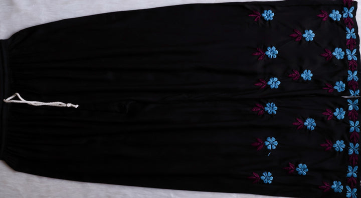 Gulbahaar Black, Blue & Purple Rayon Kurta Set