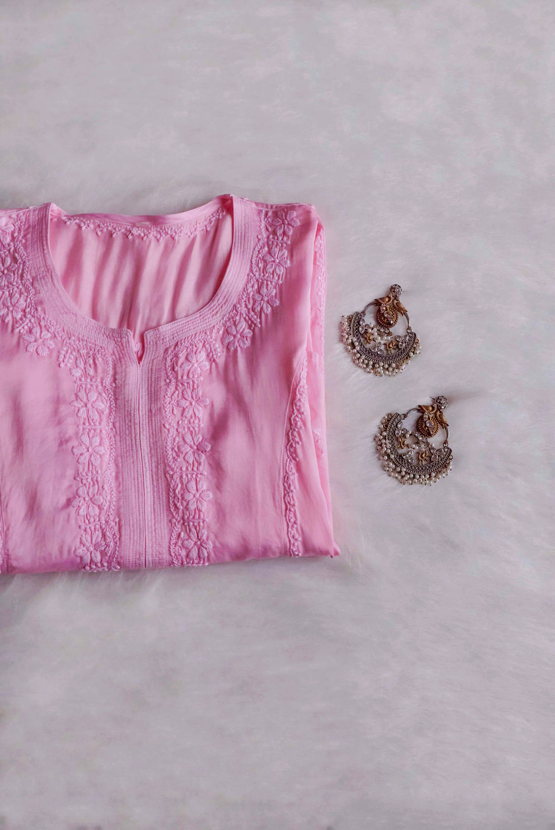 Mehr Baby Pink Modal Silk Dress