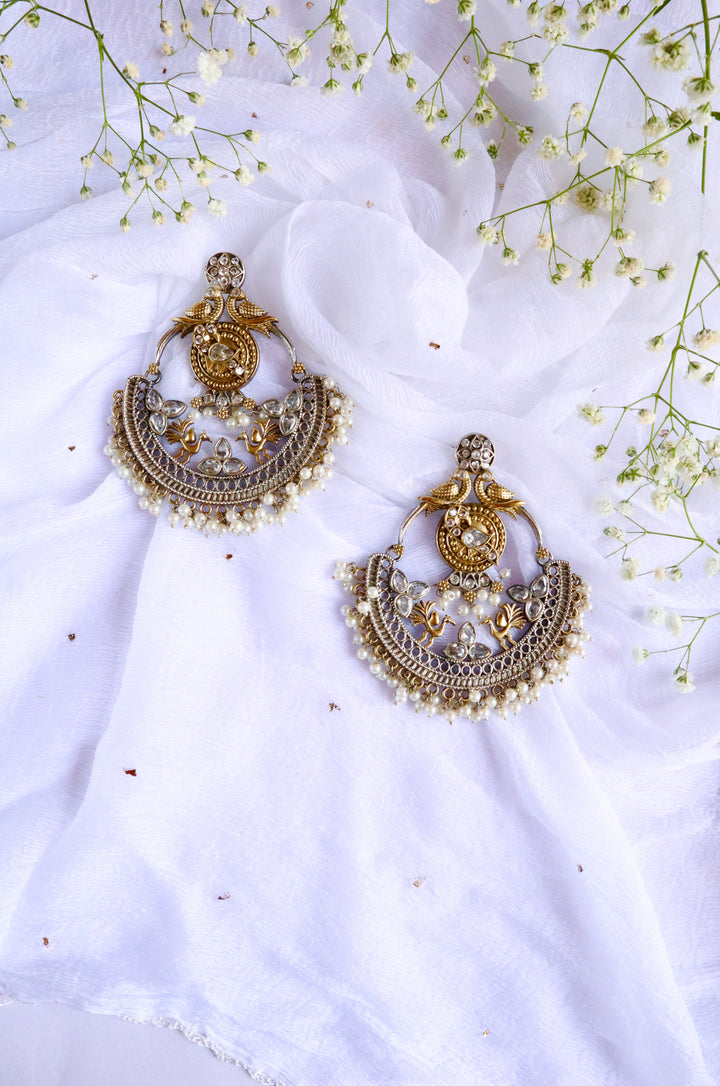 Chunky Dual Toned Heavy Chandbali