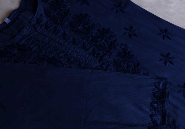 Zaira Royal Blue Pure Cotton Kurta