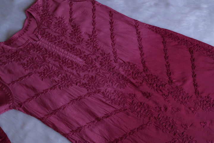 Jannat Dusty Purple Pure Chanderi set