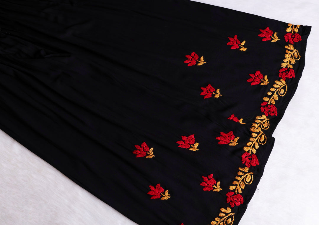 Gulaab Black, Yellow & Red Rayon Kurta Set