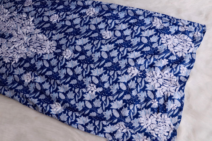 Haala Royal Blue Mulmul Long Kurta