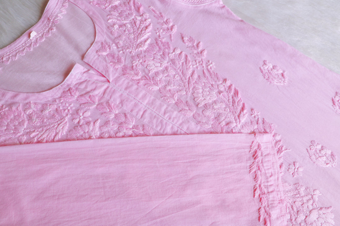 Mariam Baby Pink Pure Cotton Kurta