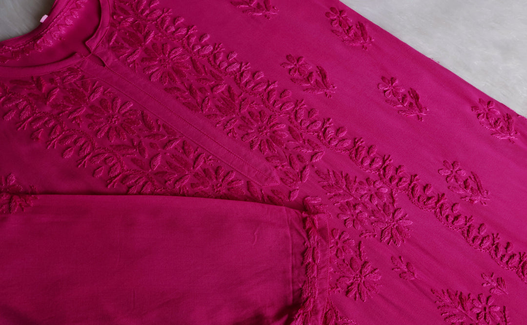 Amirah Fuschia Pink 2 piece Rayon set