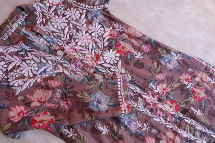 Jannat Dusty Purple Chanderi Coord setn