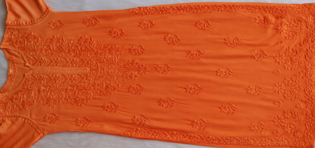Farhaa Peach 2 piece Rayon set