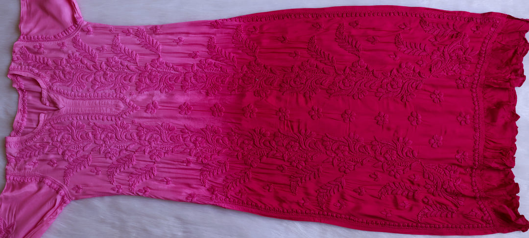 Yalina Deep Pink Pure Muslin Kurta