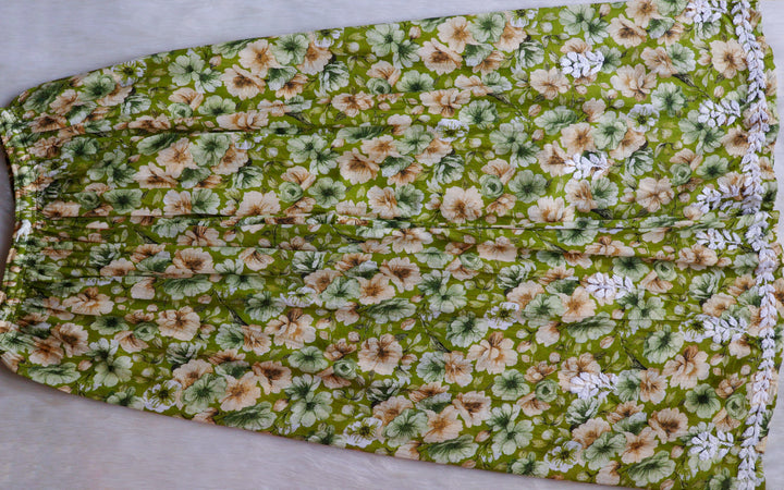 Aleha Olive Green Pure Mulmul set