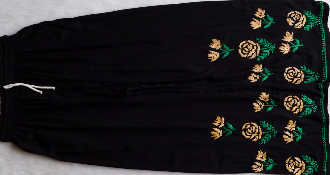 Gul-E-Jahaan Black & Beige Rayon Kurta Set