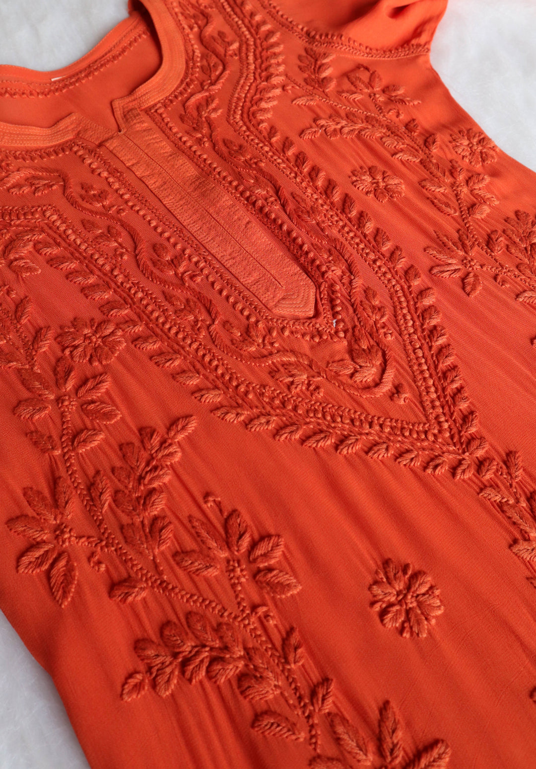 Mehr Rust Viscose Georgette Kurta