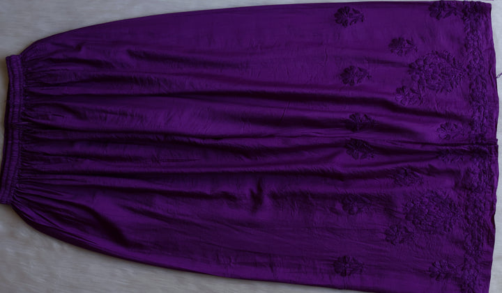 Meerab Deep Purple Pure Chanderi set