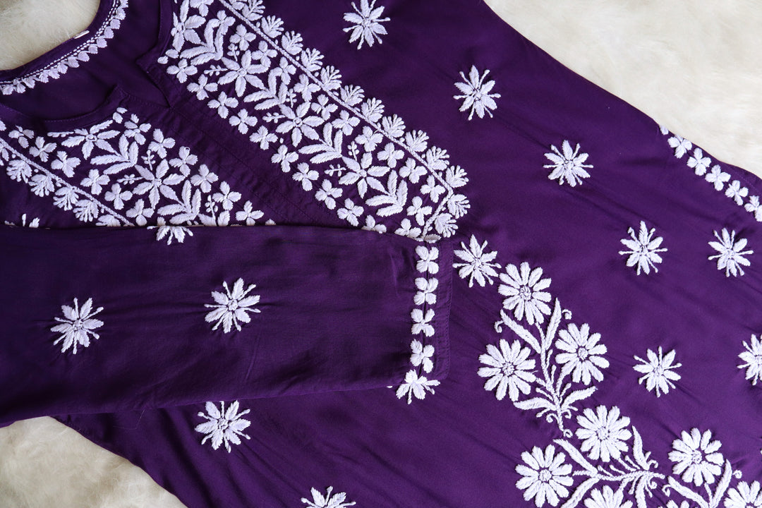 Saira Deep Purple Long Modal Kurta