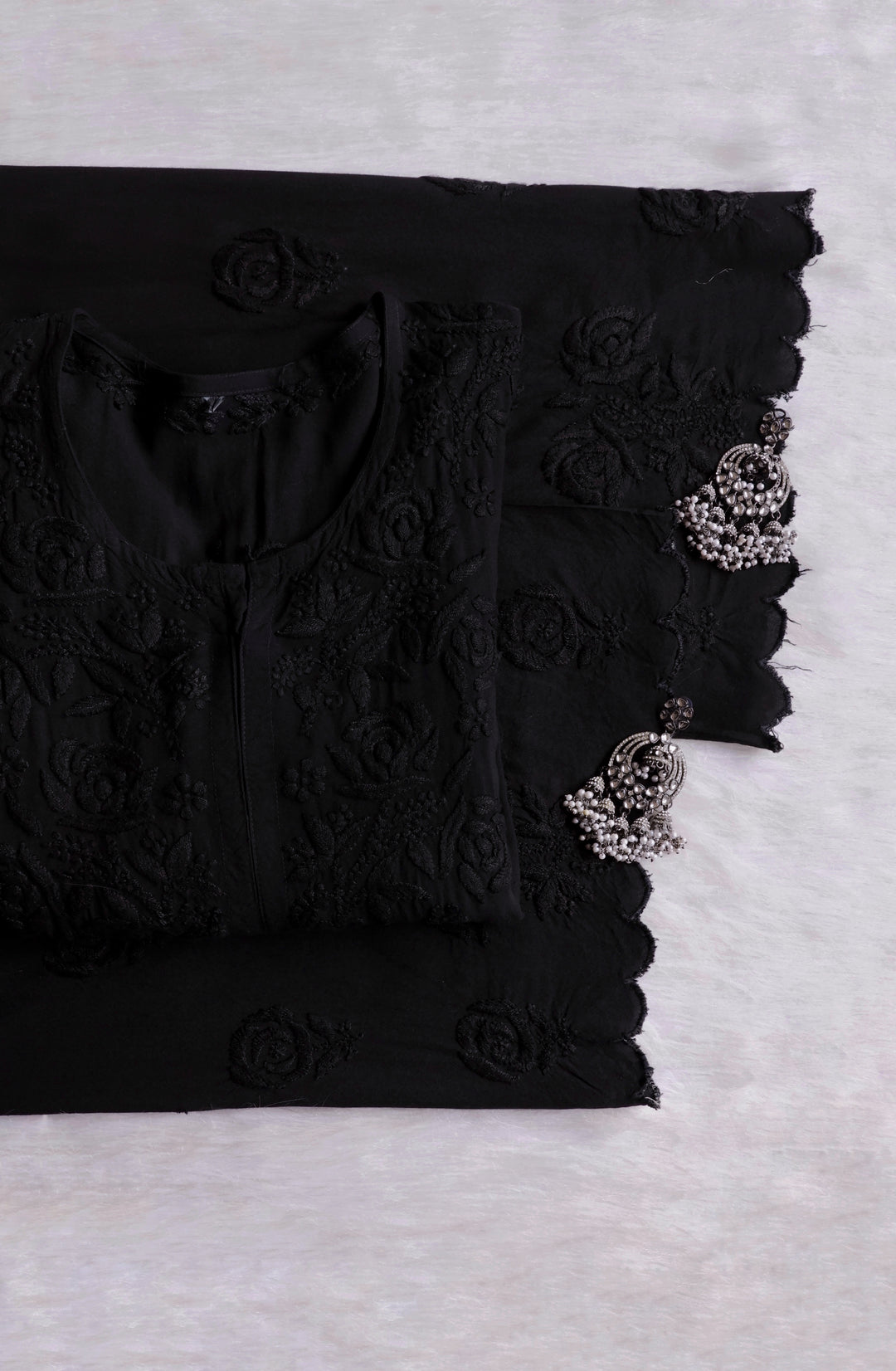 Gul Black Scalloped Rayon set