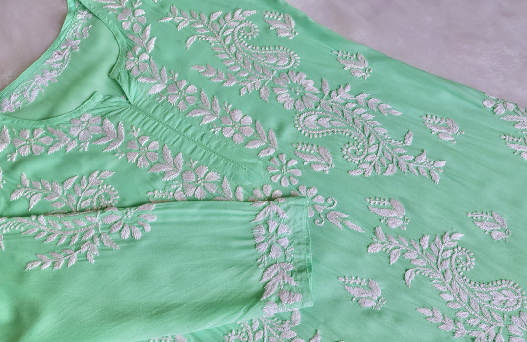 Lily Pastel Green Long Modal Kurta