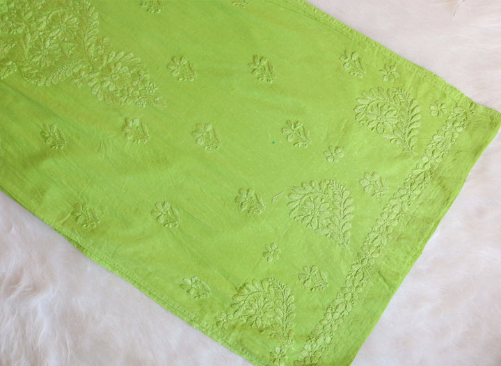 Nazakat Lime Green Cotton Kurta