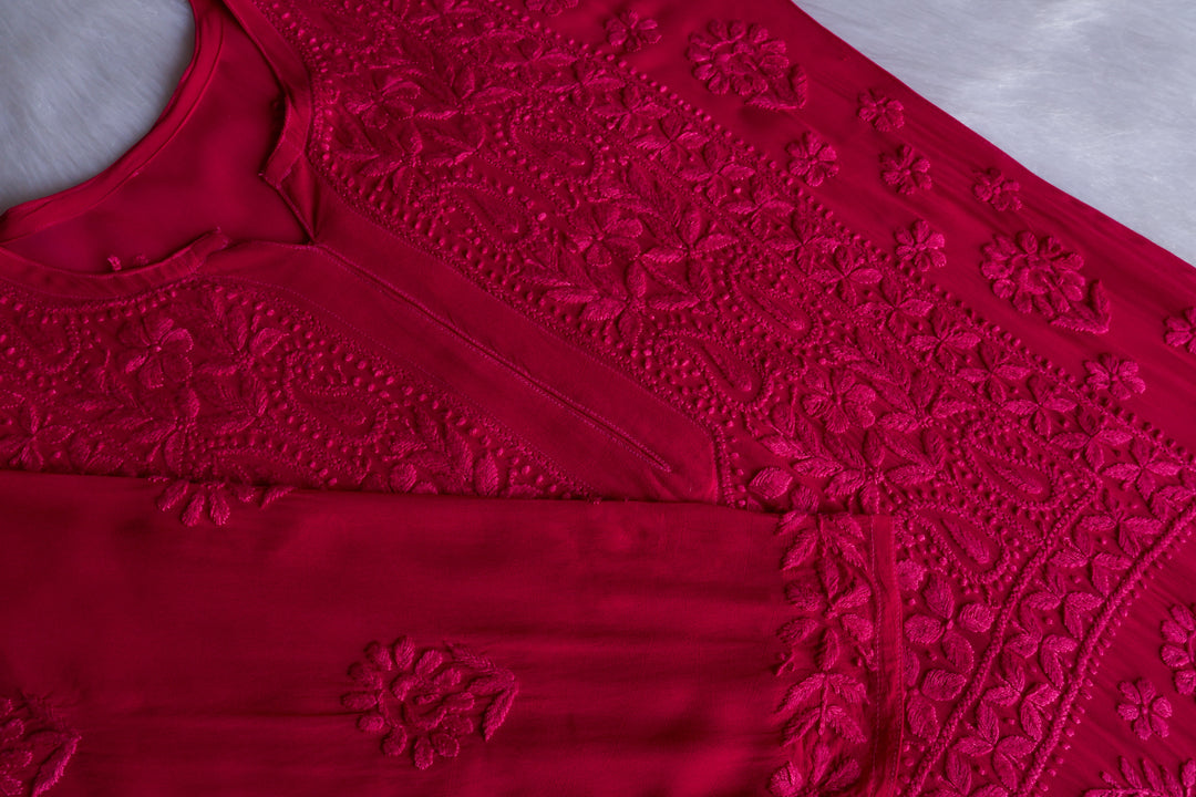 Ayzel Deep Pink Viscose 3 Piece Set
