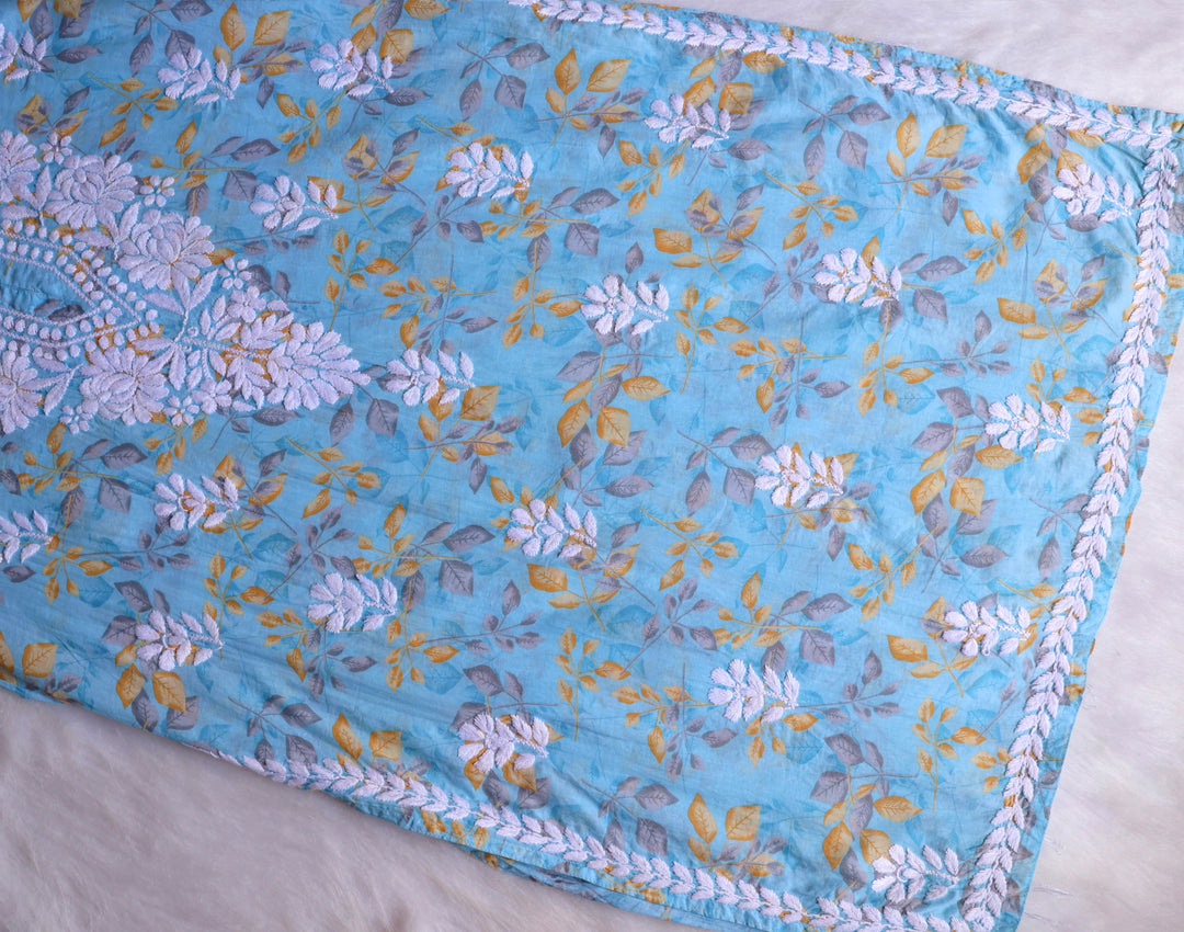Iris Sky Blue Pure Mulmul set