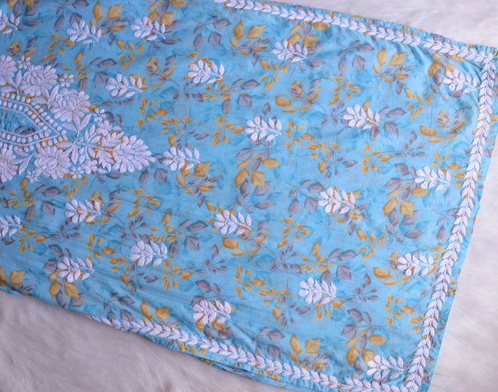Iris Sky Blue Pure Mulmul set