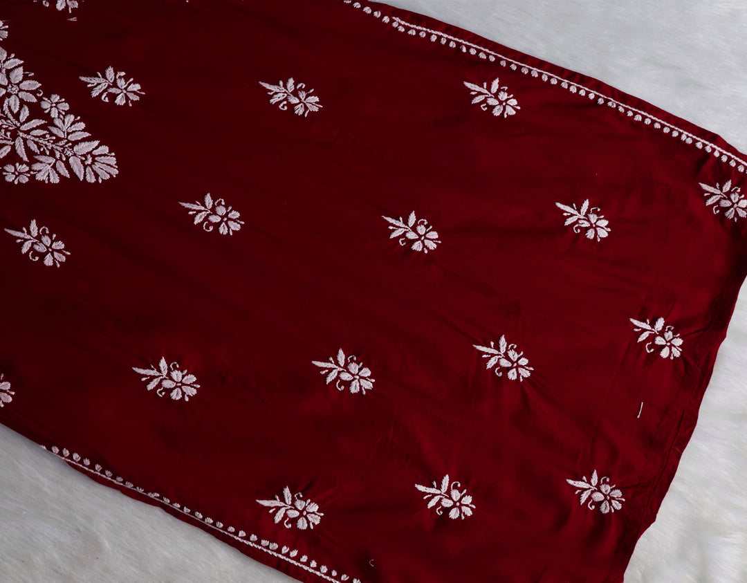 Waliya Maroon Cotton Kurta