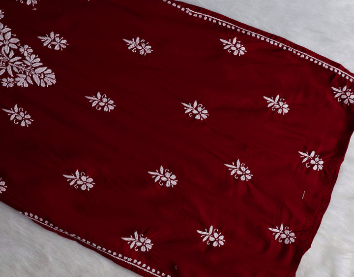 Waliya Maroon Cotton Kurta