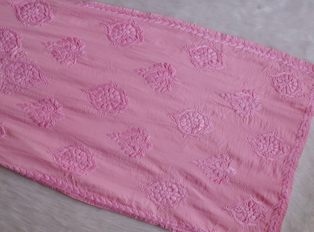 Alfiya Baby Pink Pure Chanderi set