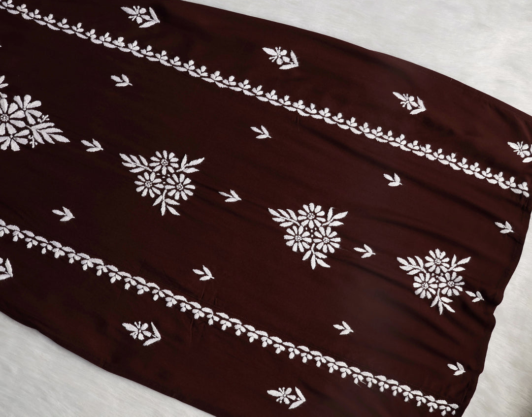 Zainab Chocolate Brown Long Rayon kurta