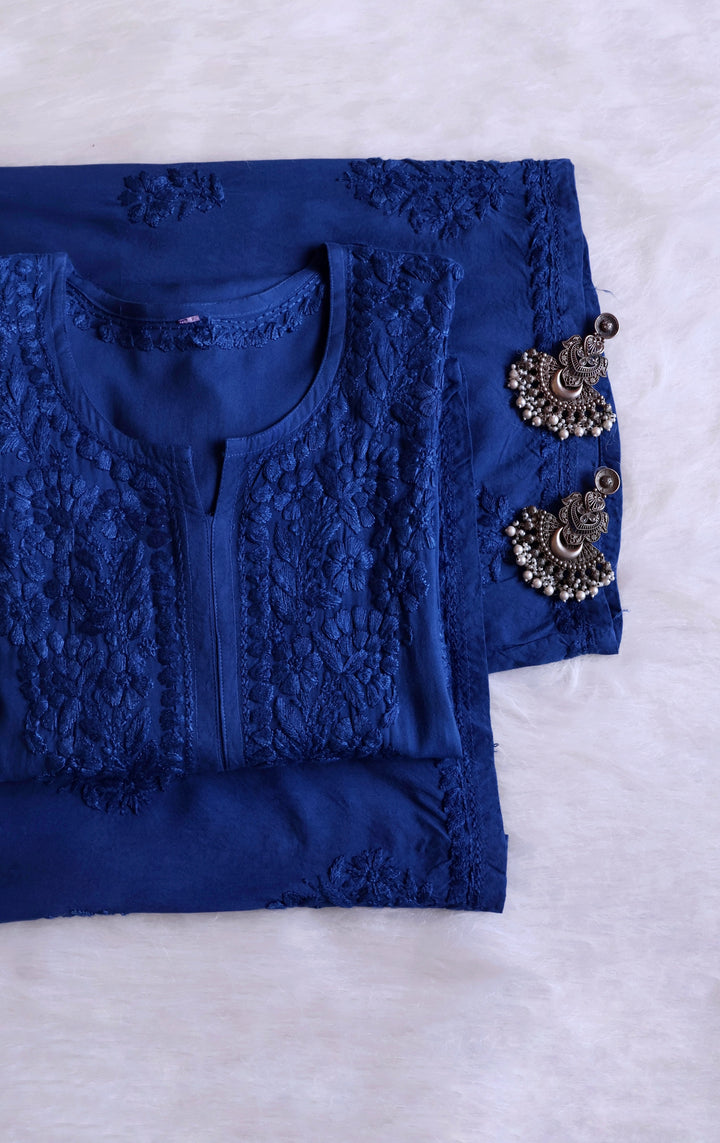 Azel Royal Blue 2 piece Rayon set