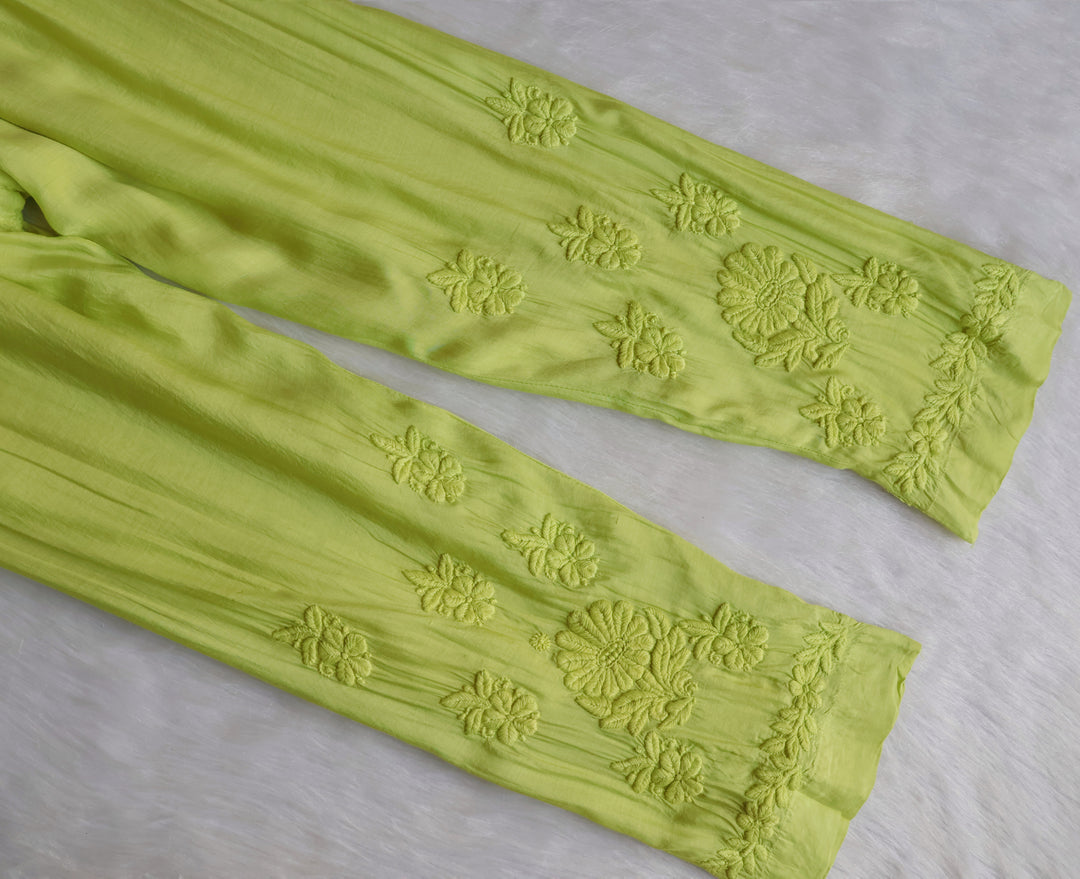 Hoor Lime Green 10D Pure Muslin Kurta Set