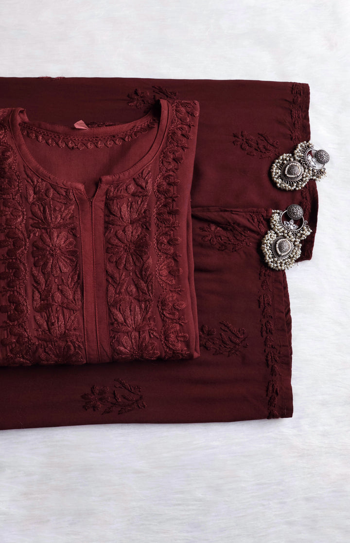 Amirah Choclolate Brown 2 piece Rayon set