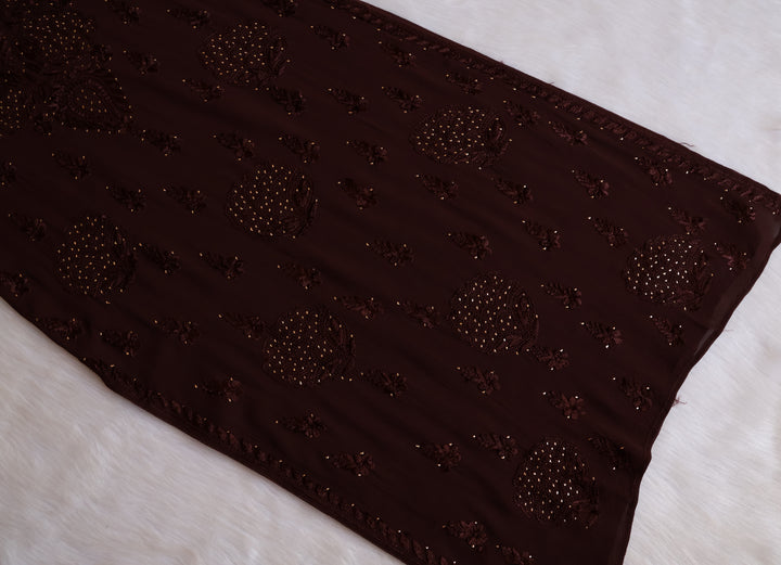 Hanaa Chocolate Brown Viscose Georgette Kurta