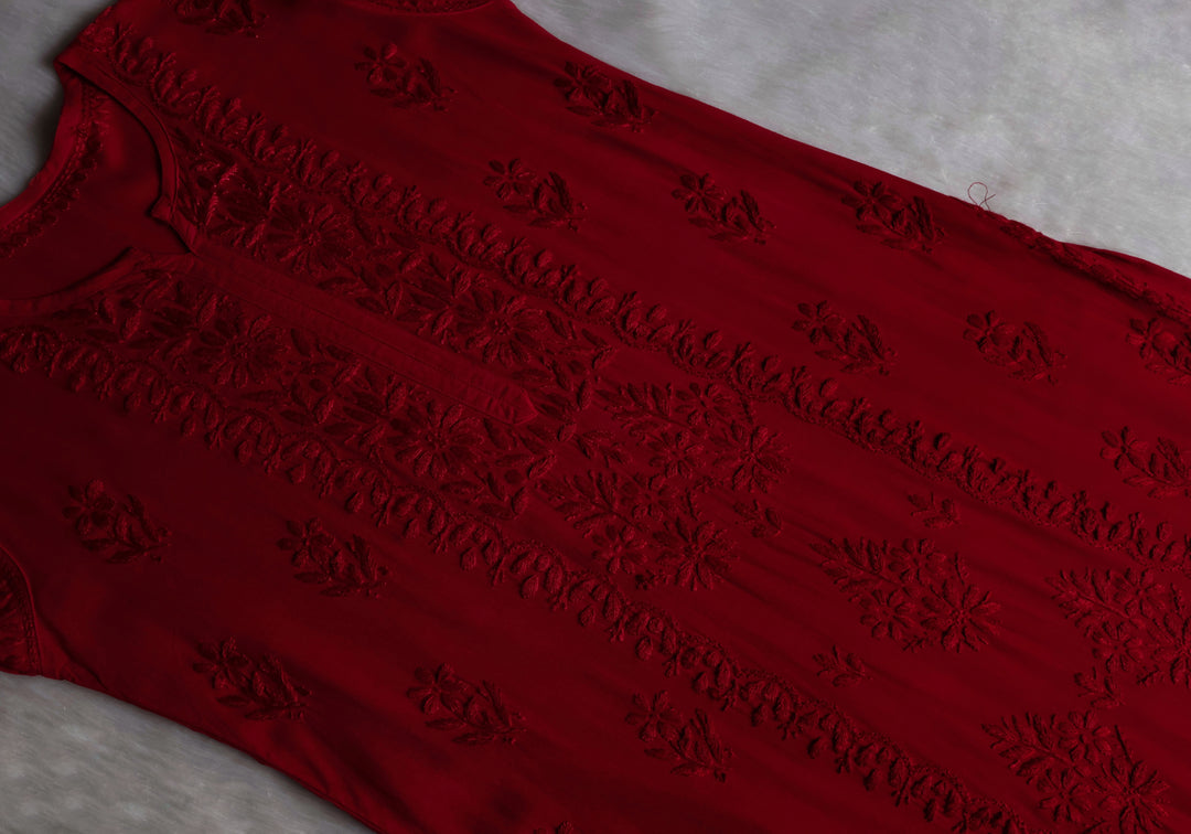 Amirah Maroon 2 piece Rayon set