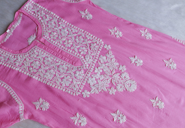 Waliya Baby Pink Cotton Kurta