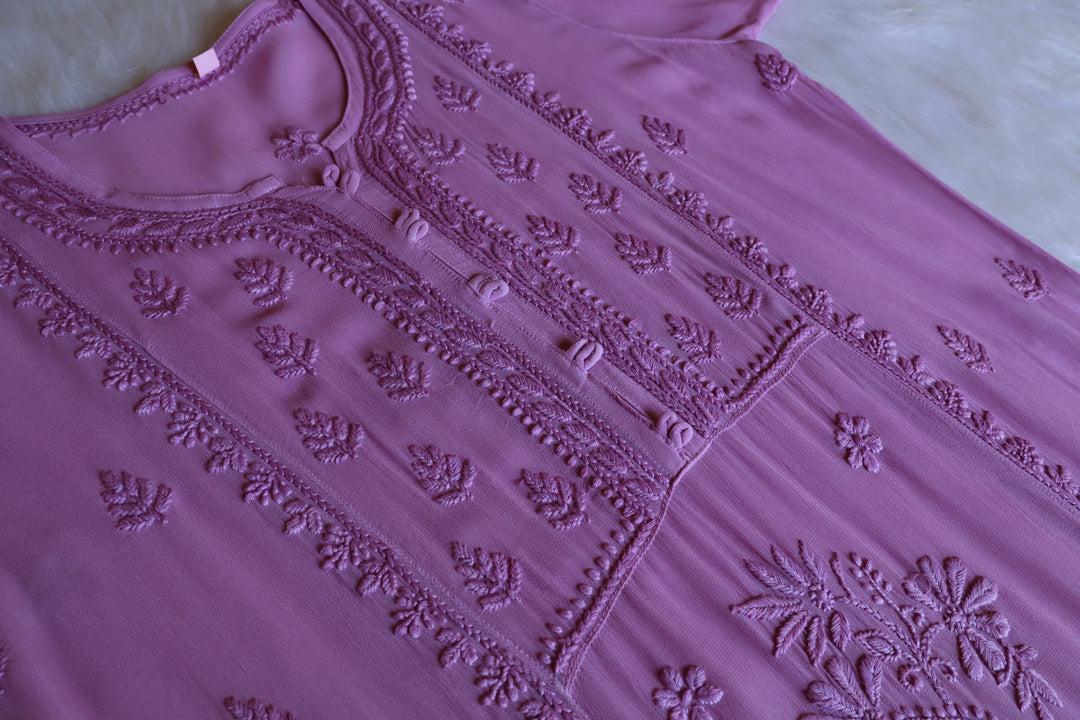 Duaa Dusty Purple Viscose Georgette Kurta