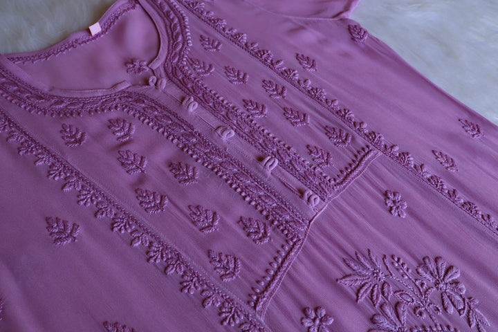 Duaa Dusty Purple Viscose Georgette Kurta