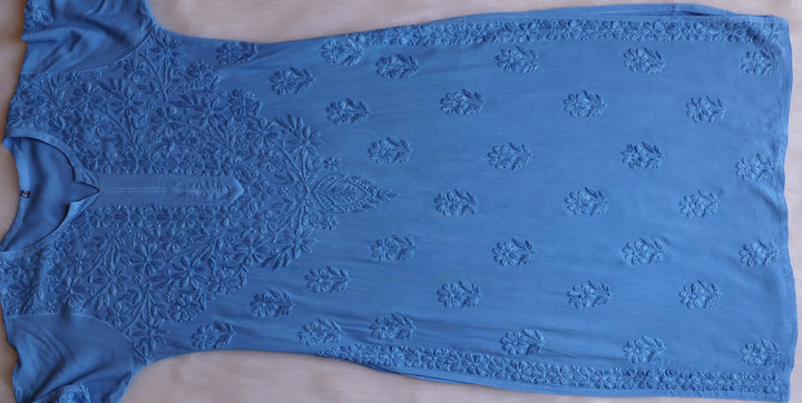 Iqra Ice Blue 2 piece Rayon set