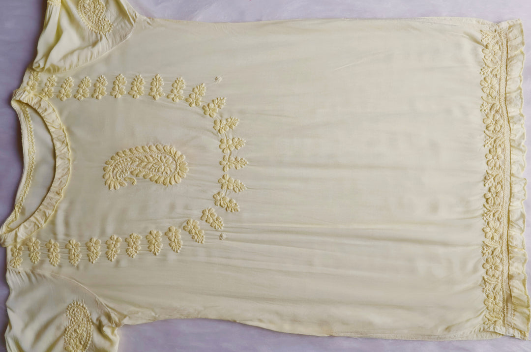 Zamda Afghani Butter Yellow Pure Modal Set