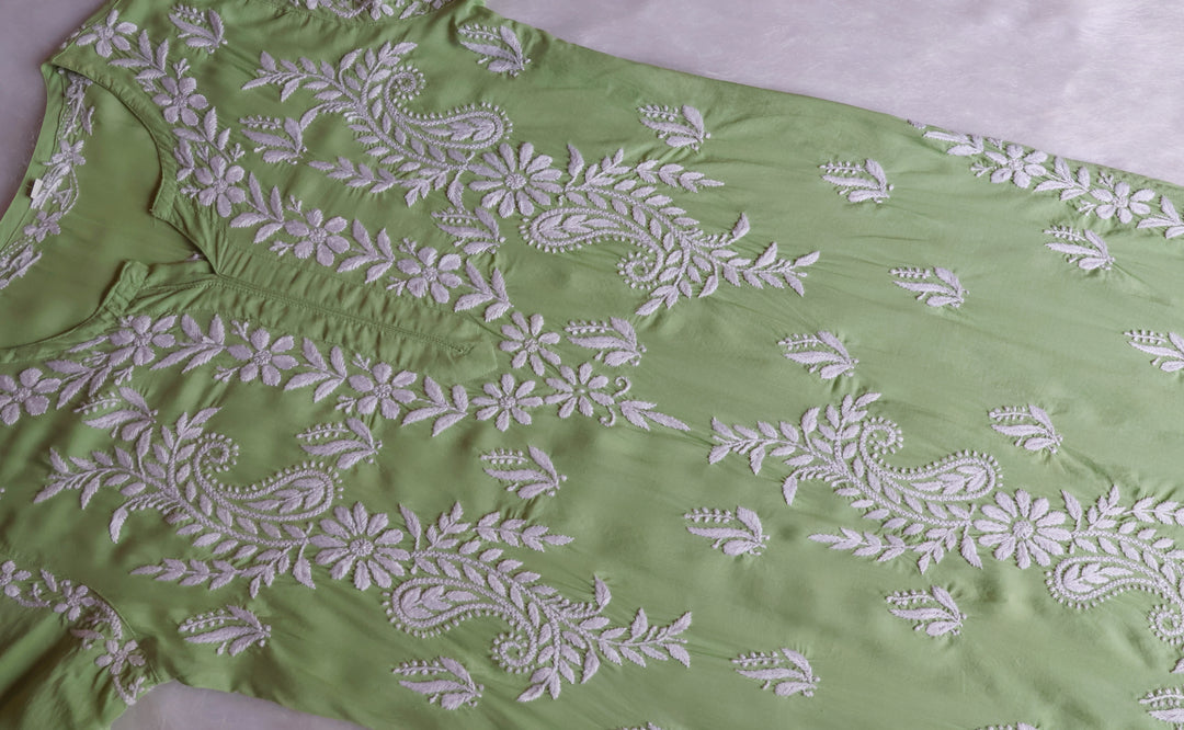 Lily Lime Green Long Modal Kurta