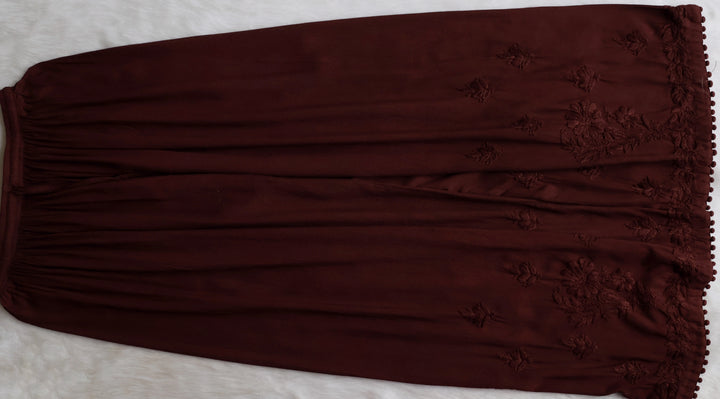 Enaara Chocolate Brown Potli Button Rayon set