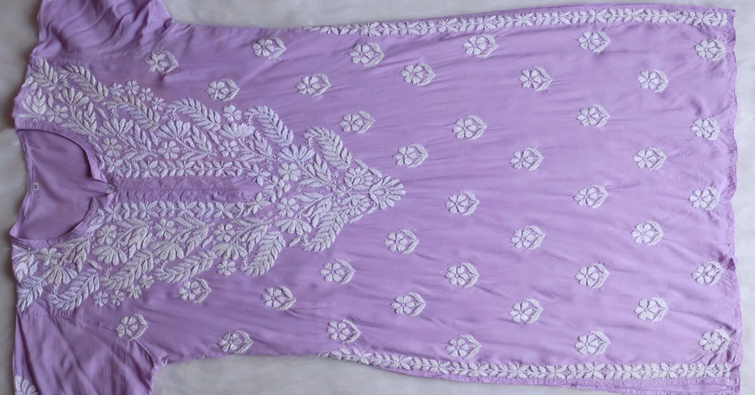 Mahnoor Lavender Long Modal Kurta