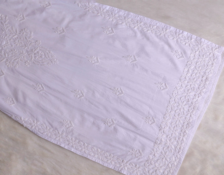 Gul Kashmiri White Pure modal Kurta