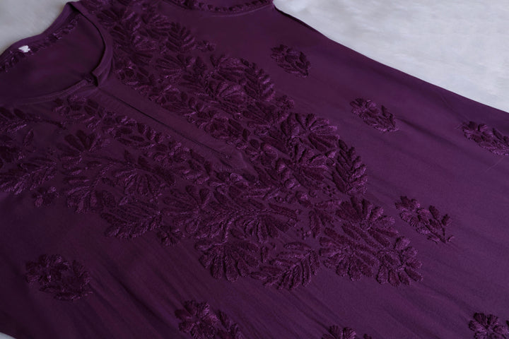 Ayra Dusty Purple Long Rayon Kurta