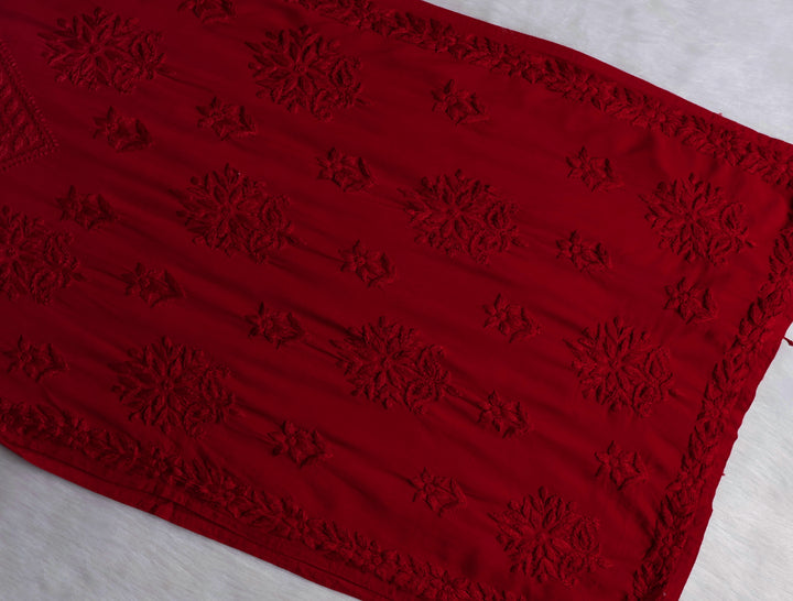 Nagma Maroon 2 piece Rayon set