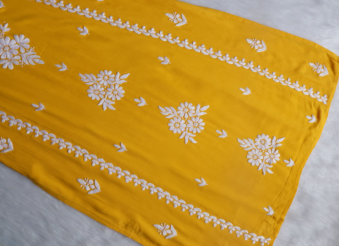 Zainab Yellow Long Rayon kurta