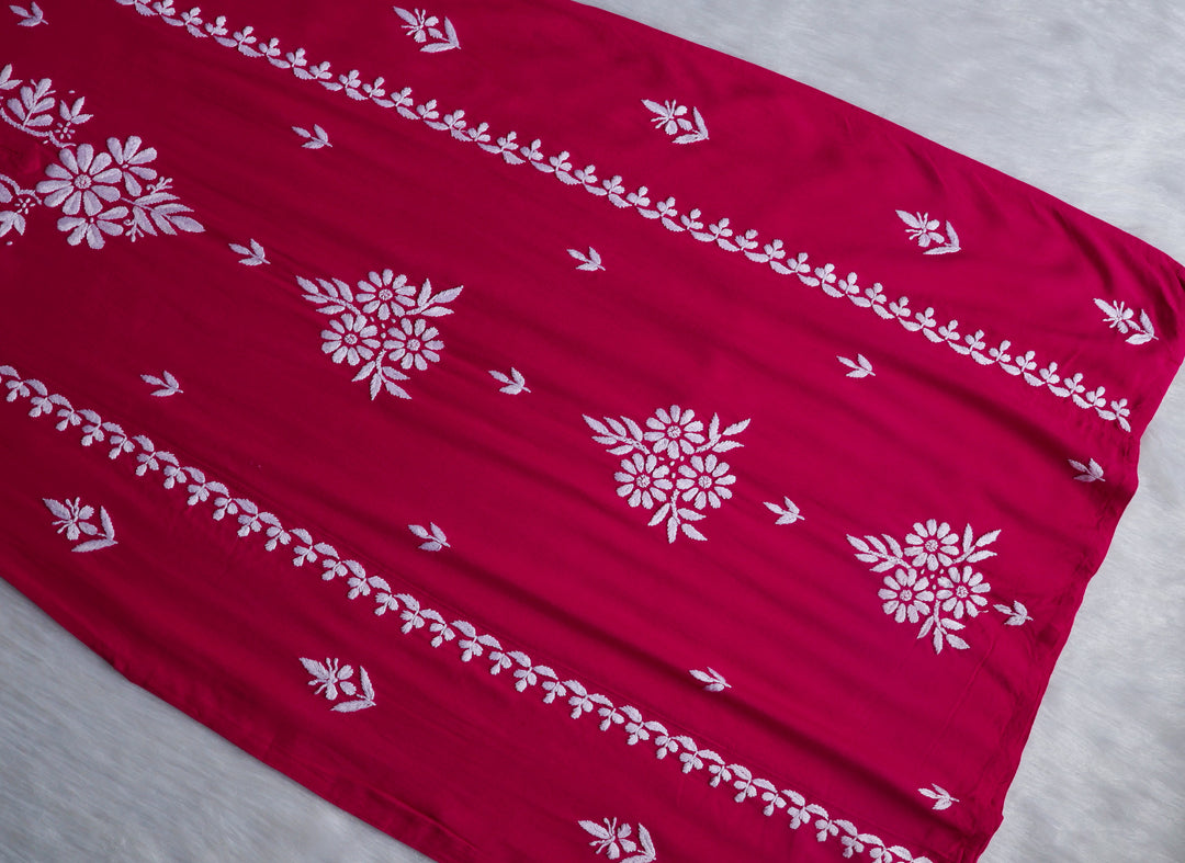 Zainab Deep Pink Long Rayon kurta
