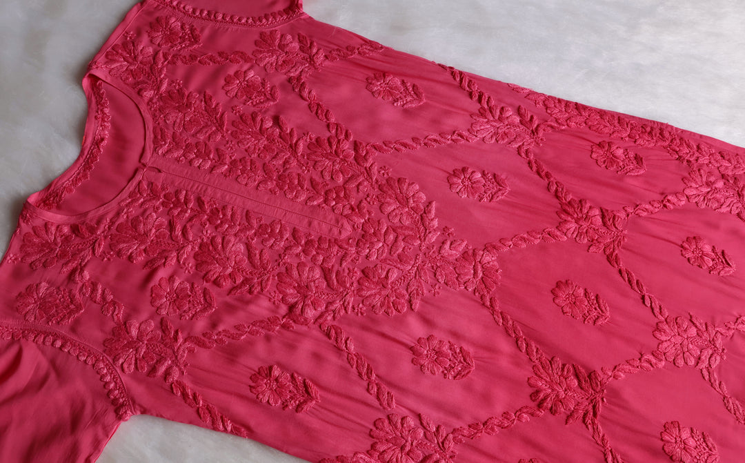 Alanah Rose Pink Long Modal Kurta