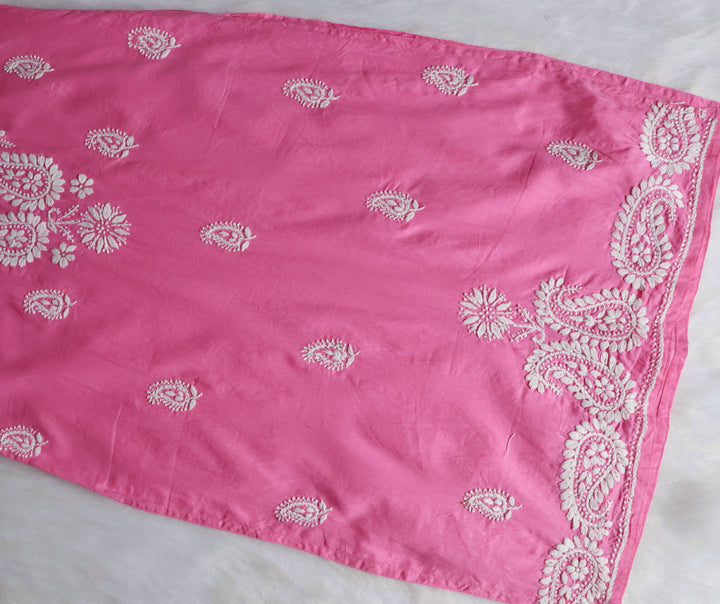 Baby Pink & White Cotton Kurta